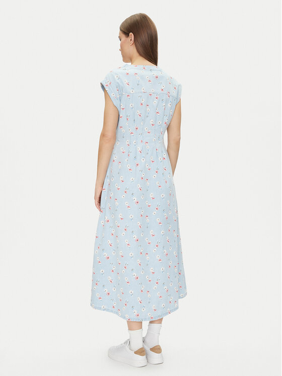 Gap Gap Sukienka koszulowa 731352-00 Błękitny Regular Fit