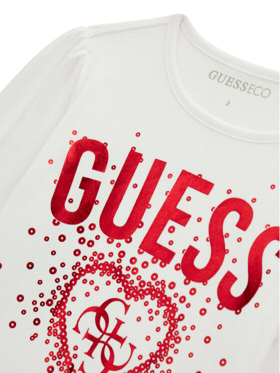 Guess Guess Bluzka K6BI04 K5797 Biały Regular Fit