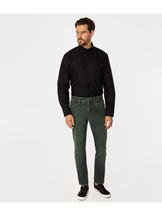 Lee Cooper Lee Cooper Jeansy LONDON Zielony Tapered Fit