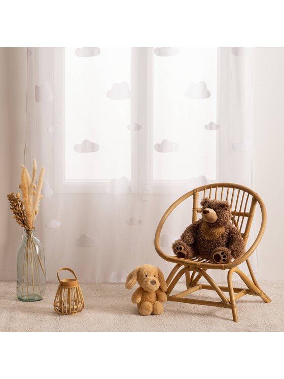 MIAhome MIAhome Zasłona okienna dla dzieci 240x140 cm NUVOLE Biały