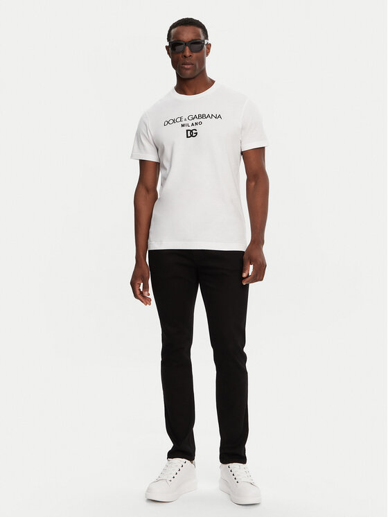 Dolce&Gabbana Dolce&Gabbana T-Shirt G8PD7Z G7B9X Biały Regular Fit