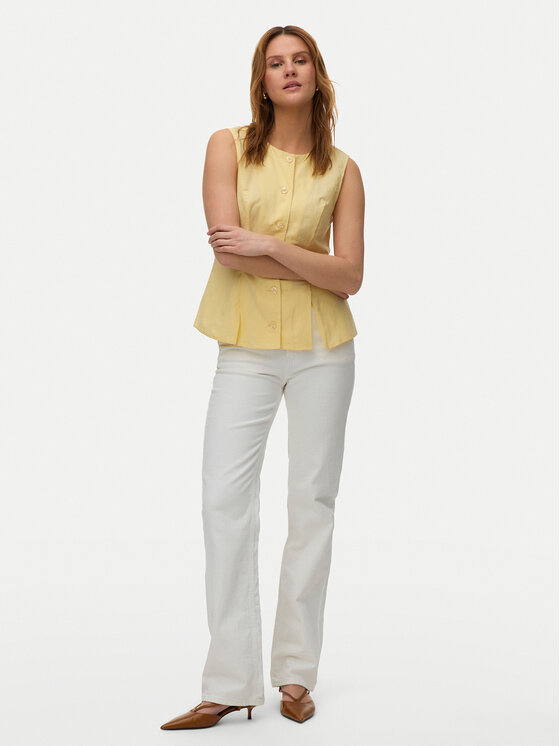 Vero Moda Vero Moda Kamizelka Selma 10345675 Żółty Regular Fit