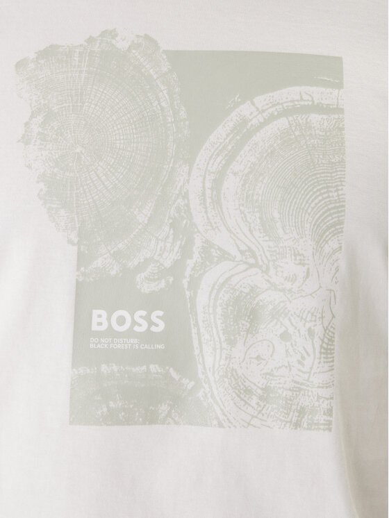 BOSS BOSS Футболка Imprint 50556007 Білий Regular Fit