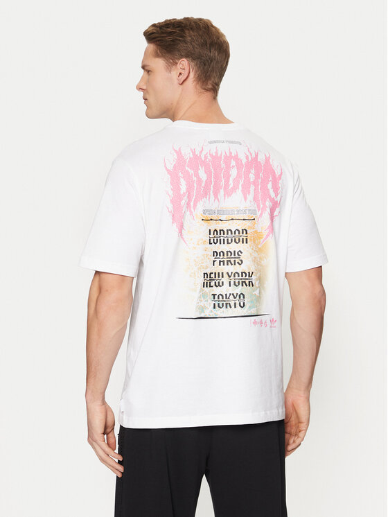 adidas adidas Tričko Trefoil Series Fashion Elevated Tee JD0665 Biela Regular Fit