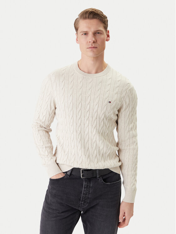 Tommy Hilfiger Tommy Hilfiger Πουλόβερ MW0MW33132 Μπεζ Regular Fit