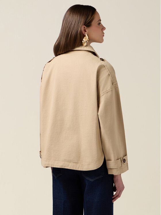 Oltre Oltre Trench 0003J000149N002 Crema Over Fit