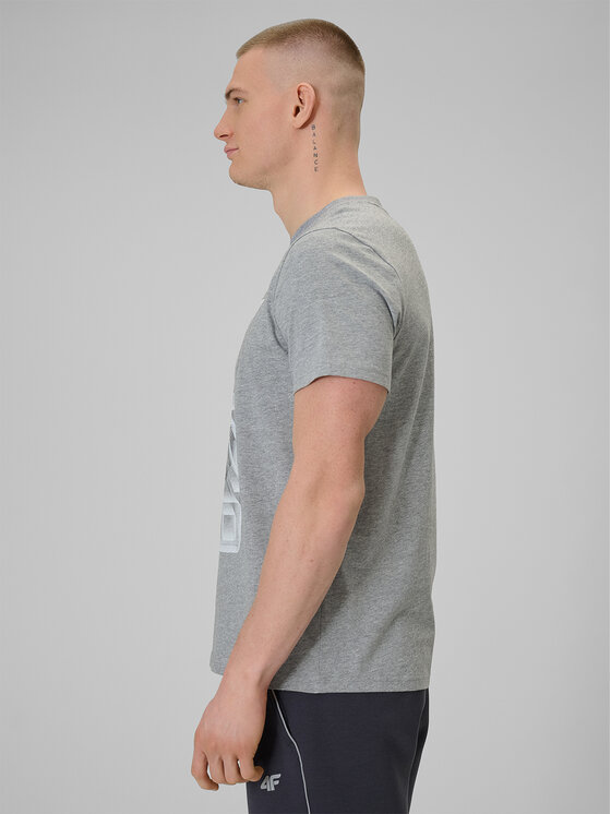 4F 4F T-Shirt WINTER CODE Szary jasny Regular Fit