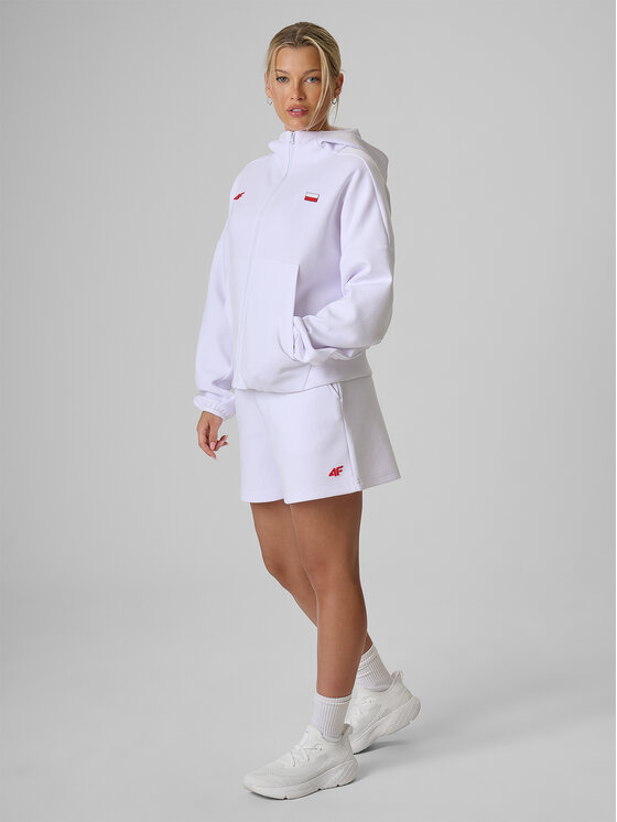 4F 4F Bluza STREFA KIBICA Biały Regular Fit