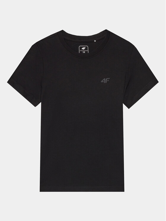 4F 4F T-shirt 4FJAW23TTSHM0795 Crna Regular Fit