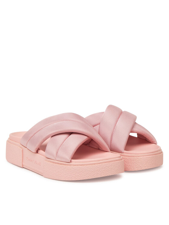 Tommy Jeans Tommy Jeans Чехли Tjw Flatform Sandal EN0EN02775 Розов