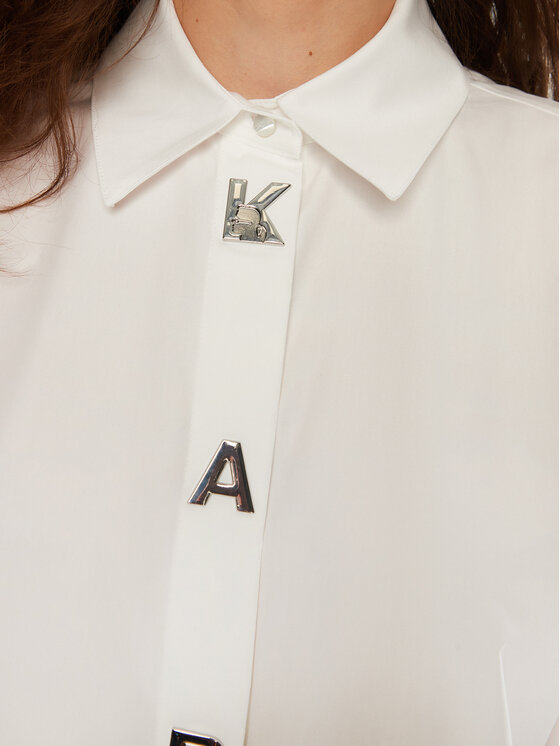 KARL LAGERFELD KARL LAGERFELD Πουκάμισο A1W11026 Λευκό Regular Fit