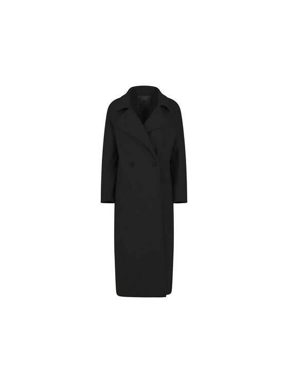 Because-M Because-M Płaszcz zimowy płaszcz wełniany black Czarny Oversize