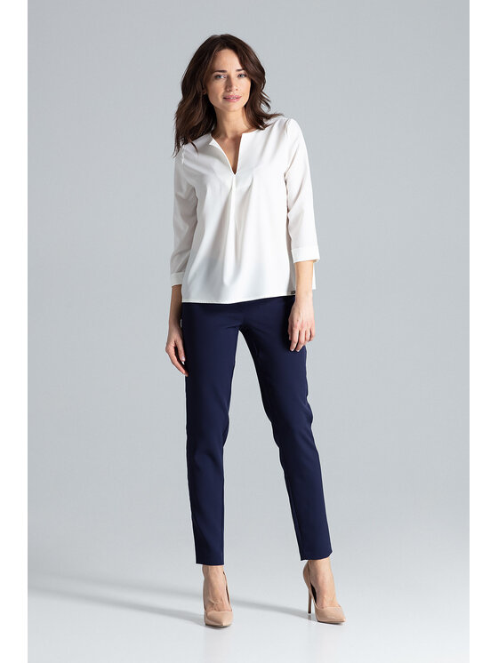Lenitif Lenitif Blusa L035 Écru Regular Fit