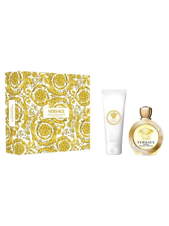 Versace Versace Versace Eros Pour Femme zestaw woda toaletowa spray 100ml + balsam do ciała 150ml Zestaw zapachowy