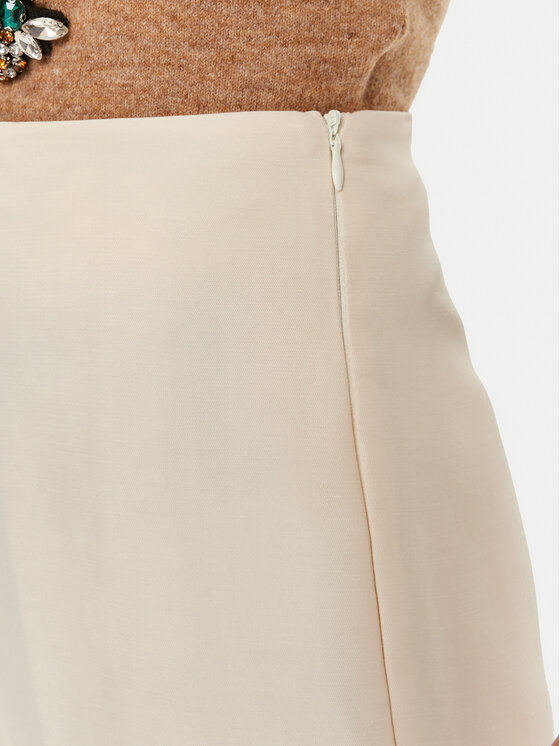 TWINSET TWINSET Riidest püksid 241TT2104 Beež Wide Leg