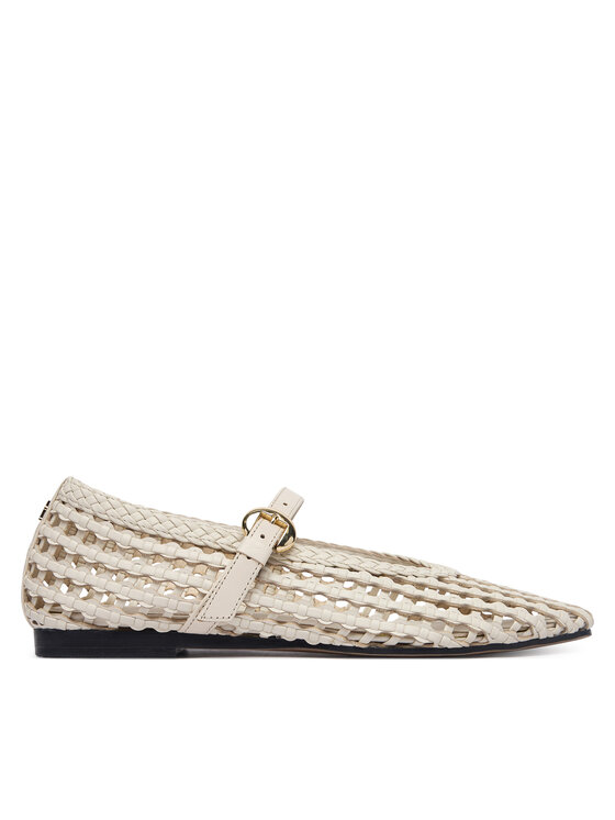 Tommy Hilfiger Tommy Hilfiger Baleríny Mary Jane Ballerinas FW0FW09244 Krémová