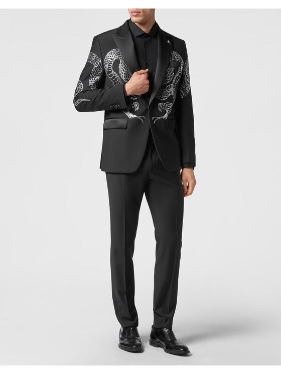 PHILIPP PLEIN PHILIPP PLEIN Marynarka 2283 Czarny Fitted Fit
