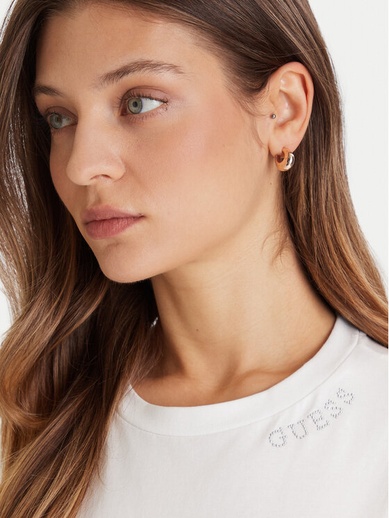 Guess Guess Marškinėliai V5BI12 K8FQ4 Balta Regular Fit