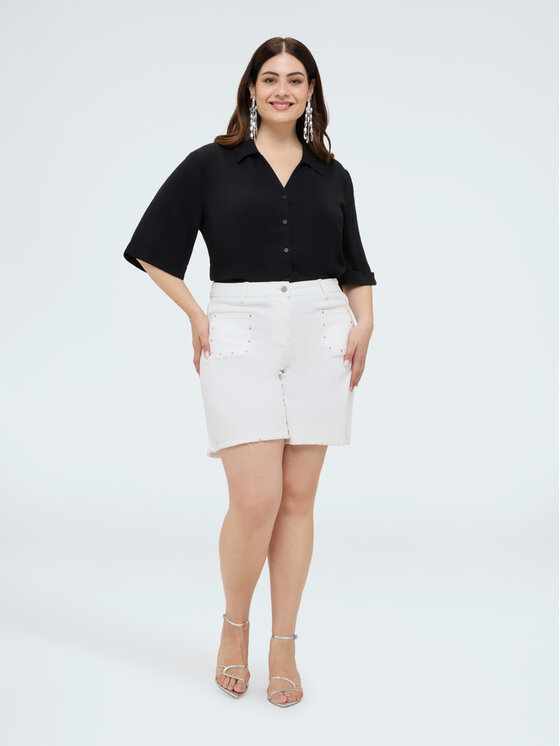 Fiorella Rubino Fiorella Rubino Pantaloni di tessuto P718T005328N011 Bianco Regular Fit
