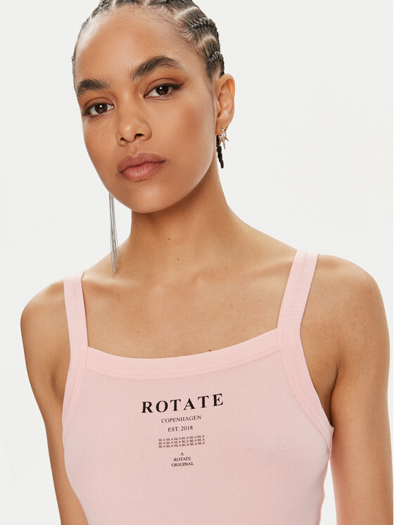 ROTATE ROTATE Sukienka letnia Vigdis 1124431011 Różowy Slim Fit