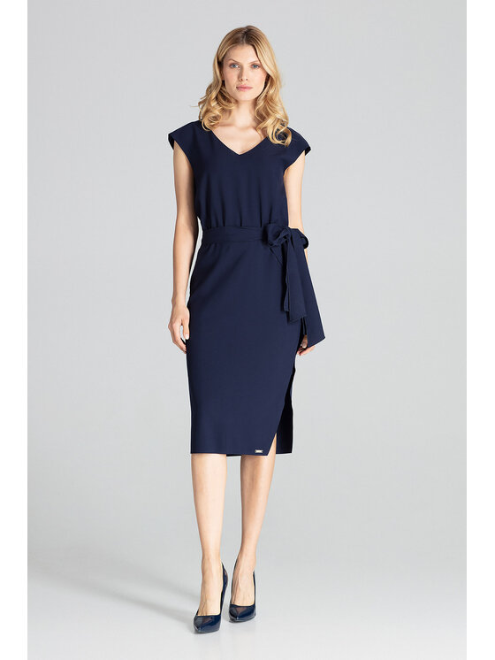 FIGL FIGL Šaty M674 Tmavomodrá Regular Fit