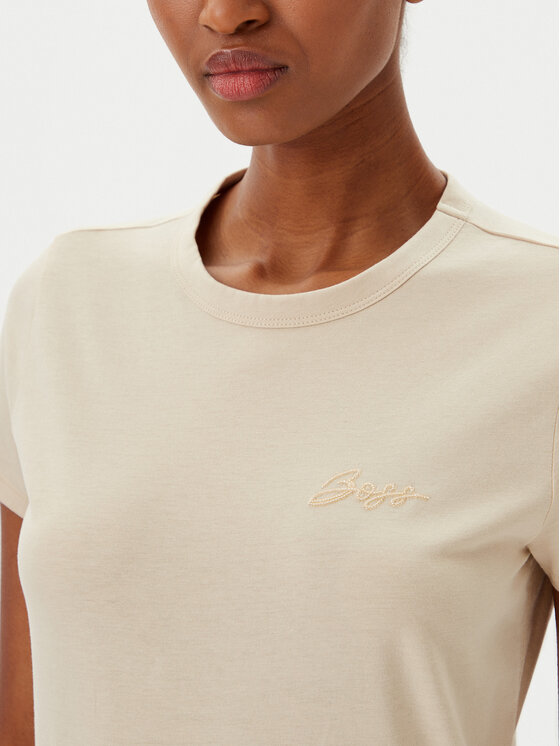BOSS BOSS T-shirt C_Elogo_20 50541343 Bež Slim Fit