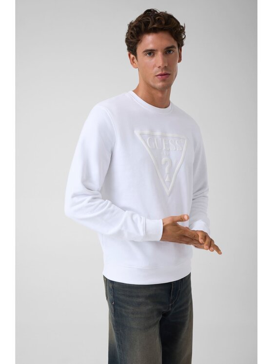 Guess Guess Mikina 182685 Bílá Classic Fit