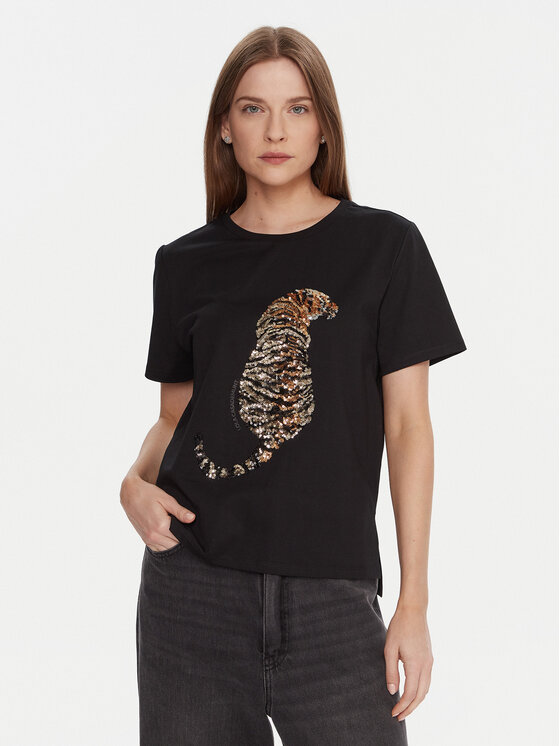 LOLA CASADEMUNT LOLA CASADEMUNT T-Shirt LF2515027 Μαύρο Regular Fit