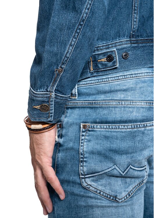 Lee Lee Kurtka jeansowa SLIM RIDER Niebieski Slim Fit