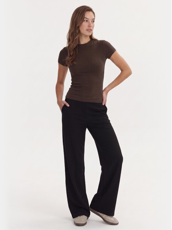 BASICLO BASICLO T-Shirt W-2254 Brązowy Slim Fit