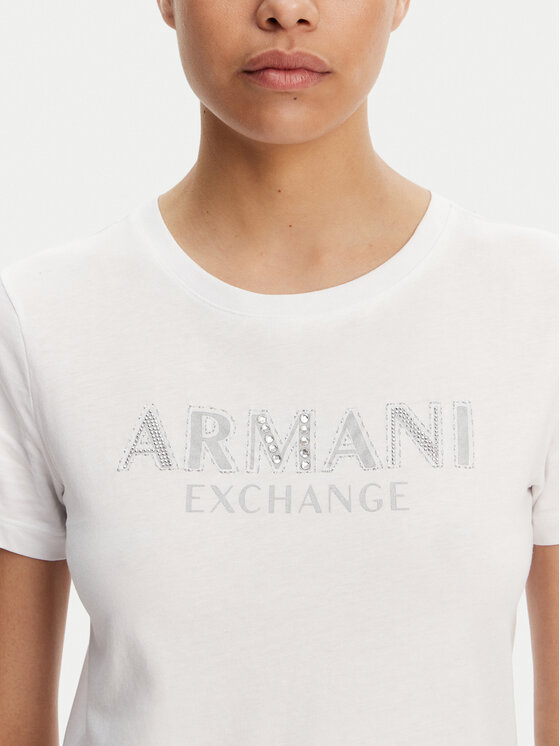 Armani Exchange Armani Exchange T-krekls XW000387 AF10354 U0002 Balts Regular Fit