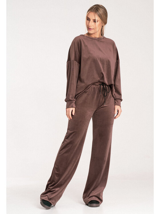 FIGL FIGL Tepláková souprava M1100 Hnědá Regular Fit