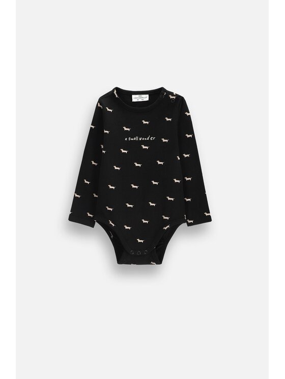 Coccodrillo Coccodrillo Body dziecięce ZC6112106SUN-021 Czarny Regular Fit