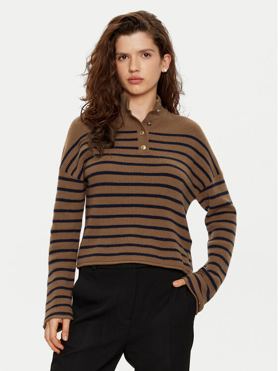 Tommy Hilfiger Tommy Hilfiger Pulover WW0WW44981 Rjava Relaxed Fit