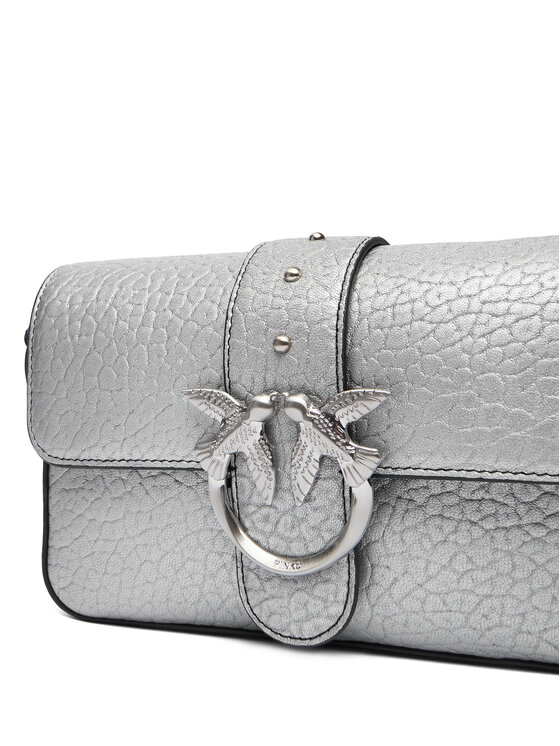 PINKO PINKO Käekott Love One Mini Slouchy Fl AI 25-26 PLTT 104340 A2JT Hõbedane