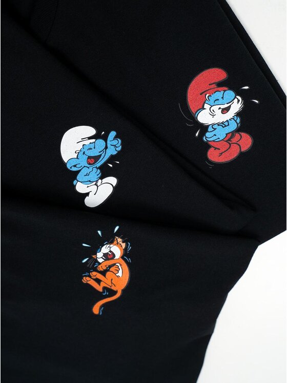 Smerfy Smerfy Komplet t-shirtów Zestaw 3 T-Shirtów Męskich Czarnych Smerfy Funny M Czarny Regular Fit