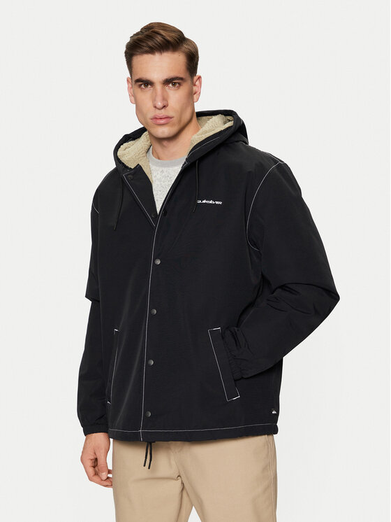 Quiksilver Quiksilver Átmeneti kabát Rain Cloud EQYJK04110 Fekete Regular Fit