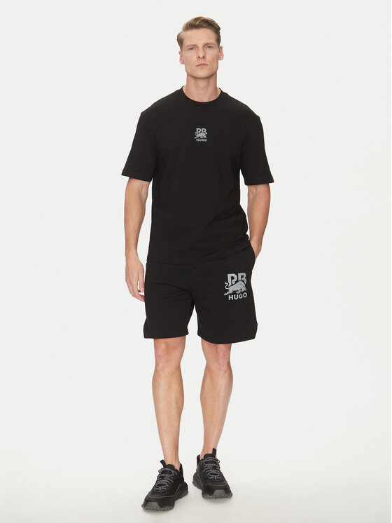 HUGO HUGO T-Shirt Deckies_RB 50542766 Czarny Regular Fit
