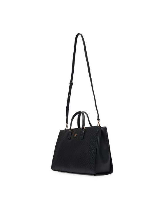 Tommy Hilfiger Tommy Hilfiger Kabelka Th Daily Satchel Mono AW0AW18418 Čierna