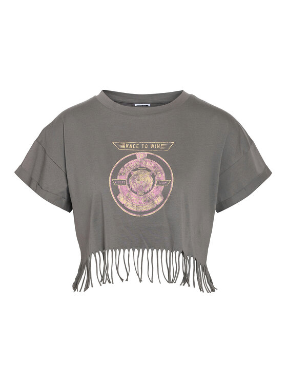 Noisy May Noisy May T-krekls Gaby 27033386 Pelēks Regular Fit