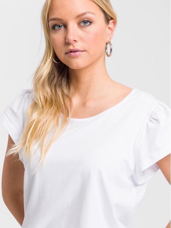 Cross Jeans Cross Jeans T-Shirt 55964-008 Biały Regular Fit