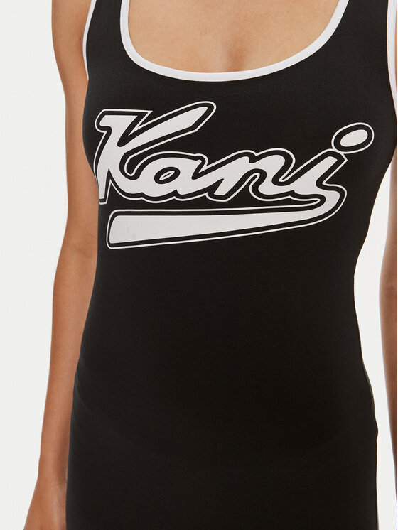 Karl Kani Karl Kani Ljetna haljina Varsity 6160828 Crna Slim Fit