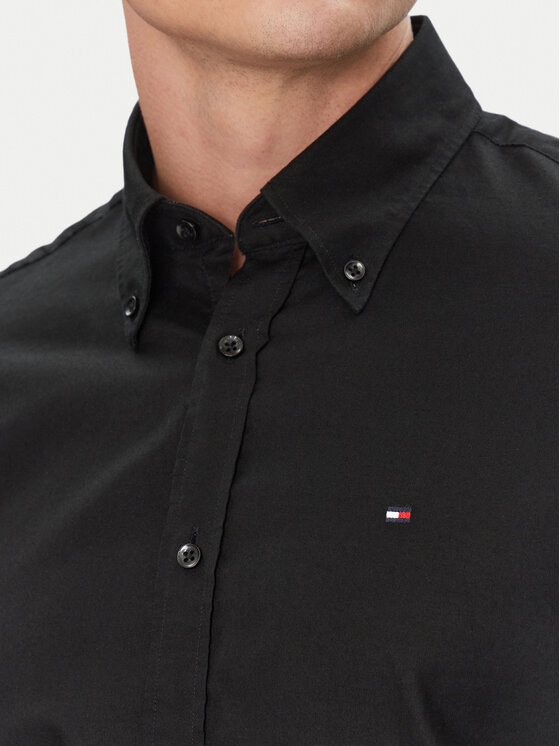 Tommy Hilfiger Tommy Hilfiger Πουκάμισο MW0MW38658 Μαύρο Slim Fit