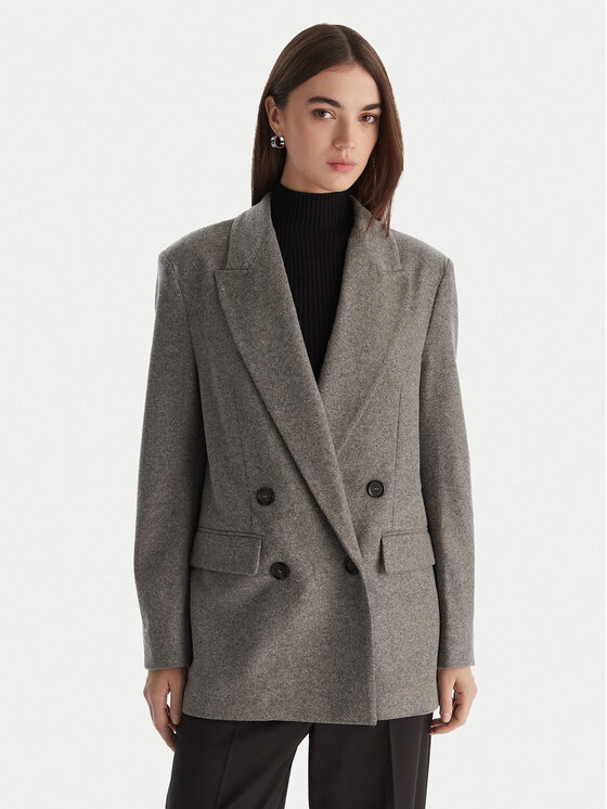 PINKO PINKO Švarkas Amora Giacca 106099 A2ZU Pilka Regular Fit