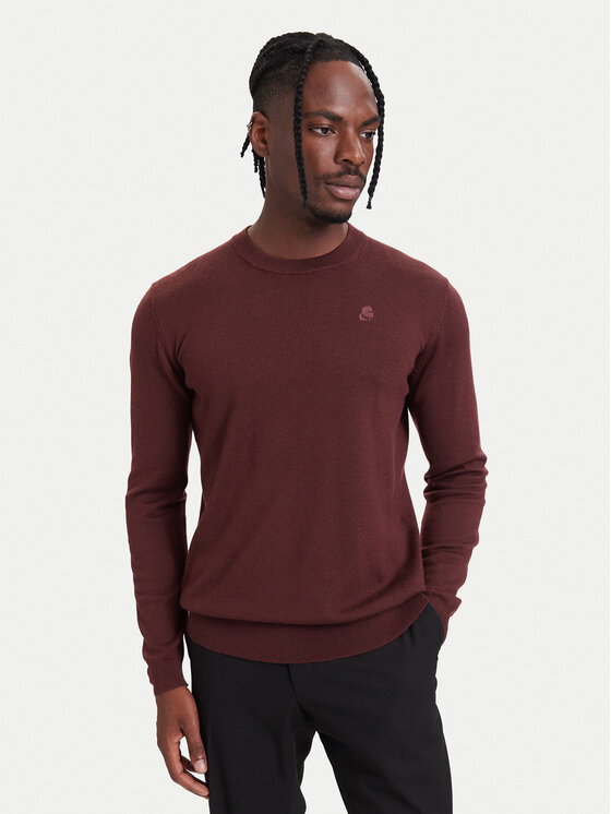 KARL LAGERFELD KARL LAGERFELD Sweter 655000 564399 Bordowy Regular Fit