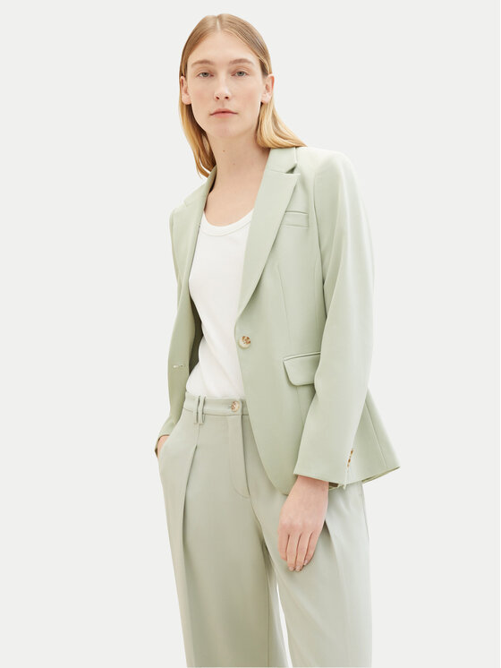 Tom Tailor Tom Tailor Marynarka 1040327 Zielony Regular Fit