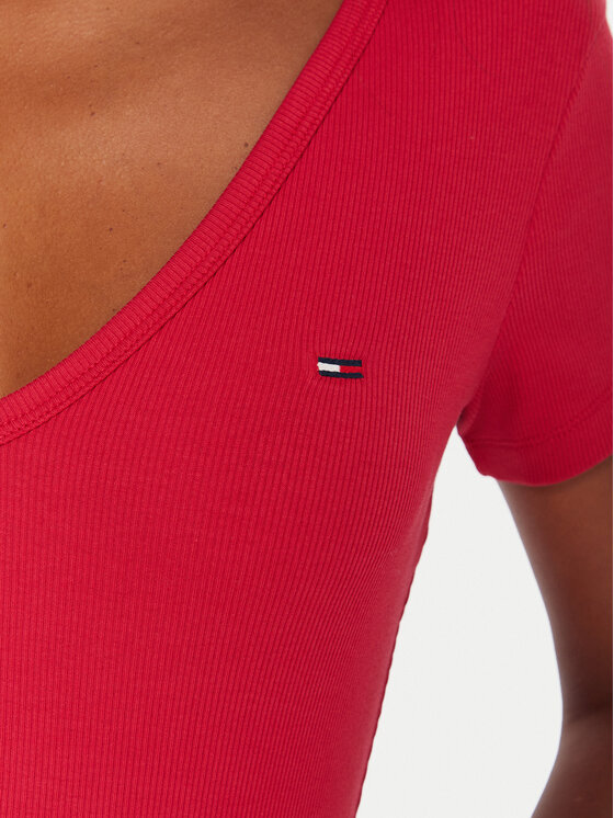 Tommy Jeans Tommy Jeans T-Shirt Essential DW0DW17385 Rosa Slim Fit