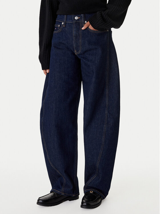 Tommy Jeans Tommy Jeans Blugi Ella DW0DW22617 Bleumarin Barrel Fit