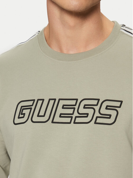 Guess Guess Majica dugih rukava Z4GQ24 K6ZS1 Zelena Regular Fit