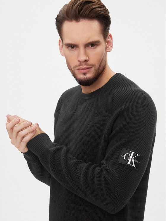 Calvin Klein Jeans Calvin Klein Jeans Džemper J30J323989 Crna Regular Fit